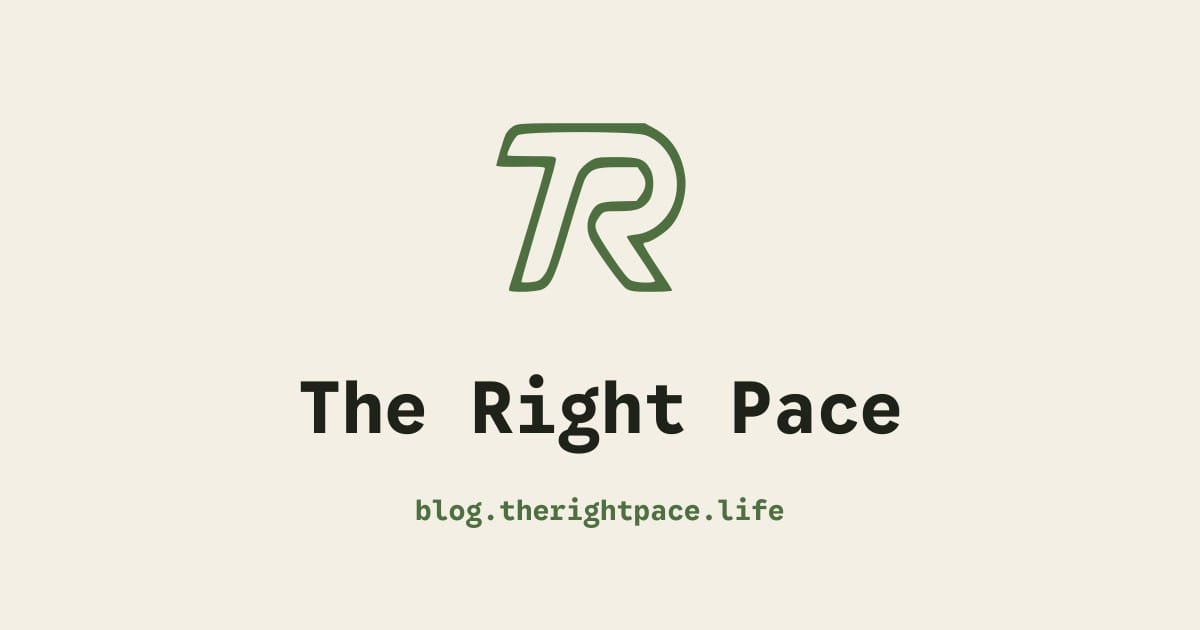 歡迎來到 The Right Pace